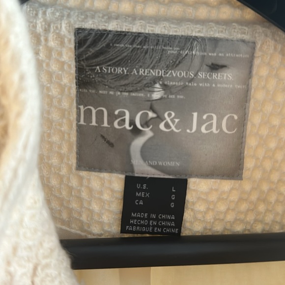 Mac and Jac medium length cream coloured pea coat, size L - Picture 4 of 8